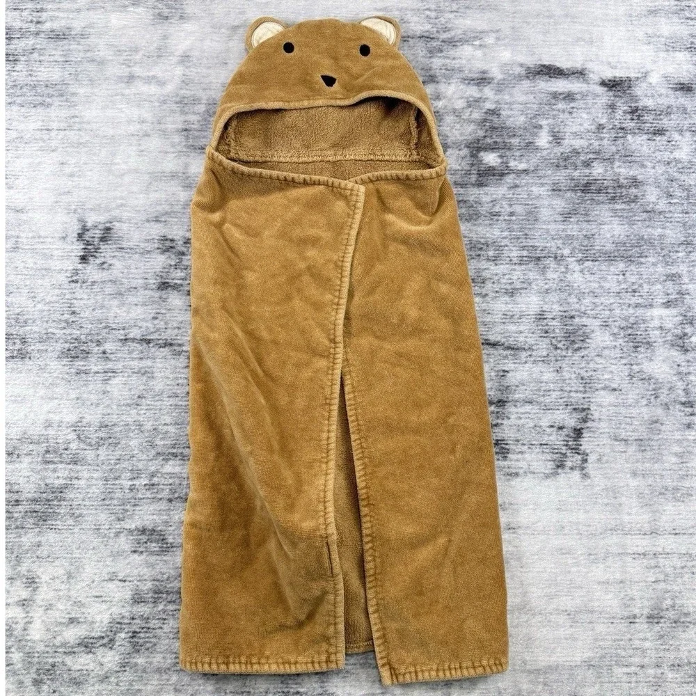 Pottery Barn Kids Bear Hooded Brown Towel Cozy